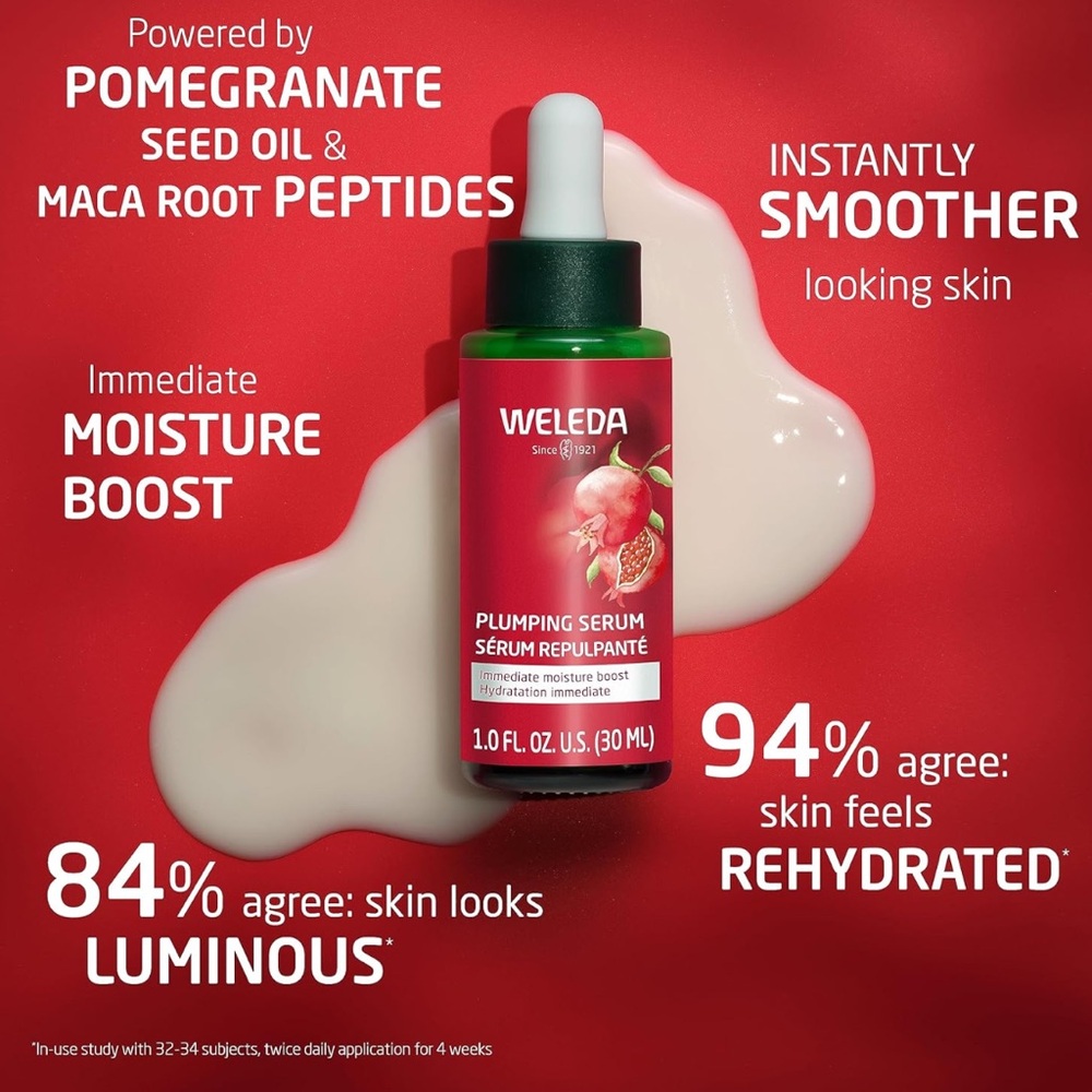 NIB Weleda Face Care Plumping Serum,‎ Plant Rich Serum with Peptides